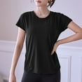 thumbnail image 5 of Women's T-Shirts Open Back Short Sleeve Crop Top Loose Athletic Yoga Workout Casual Crop Tee for Fitness and Everyday Wear, 5 of 8