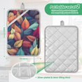 thumbnail image 6 of Yayeee Pot Holders Kitchen Heat Resistant with Pockets 7"x9.8" Cotton Oven Cooking Hot Pads, Blue Vibrant Leaves Pattern, 6 of 7