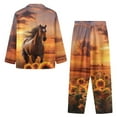 thumbnail image 7 of SEANATIVE Sunflower Horse Button Pajamas for Women Set 2 Piece Long Sleeve Top and Pants Loungewear Size 3X Large Comfy Sets for Women Clothing Ladies Sleepwear Pj Set, 7 of 7