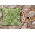 thumbnail image 2 of Abstract Fluffy Throw Pillow Cushion Cover, Polka Dots and Checkered Pattern Textured Patchwork Simplistic Art, Decorative Square Accent Pillow Case, 36" x 36", Lime and Pale Green, by Ambesonne, 2 of 5