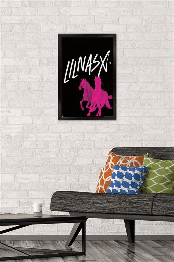 Lil Nas - Horses Wall Poster, 14.725" x 22.375", Framed