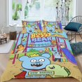 thumbnail image 2 of Oso Mandón Conjunto de sábanas temático, trío de piezas, cómodo y amigable con la piel, diseño único, regalo de decoración para el hogar para familiares, amigos y fans,173cm *218cm, 2 of 6