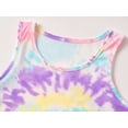 thumbnail image 2 of Beezizac Trendy Tie Dye Spiral Pajamas for Girls 2-Piece Soft Tank Top & Shorts PJ Set Jammies Size 6, 2 of 6
