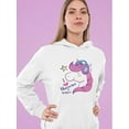 thumbnail image 2 of Love Unicorns And Music Hoodie Women -Image by Shutterstock, Female Large, 2 of 4