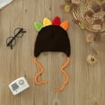 thumbnail image 5 of WUXIAN Child Boys Girls Baby Knitted Hat Thanksgiving Knitted Cartoon Turkey Wool Hat Warm Versatile Streetwear, 5 of 7