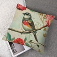 thumbnail image 7 of Acheng Pillow Covers, Outdoor Birds Cushion Covers Decorative Birds Flower Pillowcovers for Home Seasonal Spring Summer Decoration,Set of 2 White(Two Side Print) 24x24in, 7 of 7