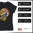 thumbnail image 4 of Tee Hunt Howling Wolf and Moon T-Shirt Dean Russo Colorful Wild Life Women's T-Shirt Tee, 4 of 5