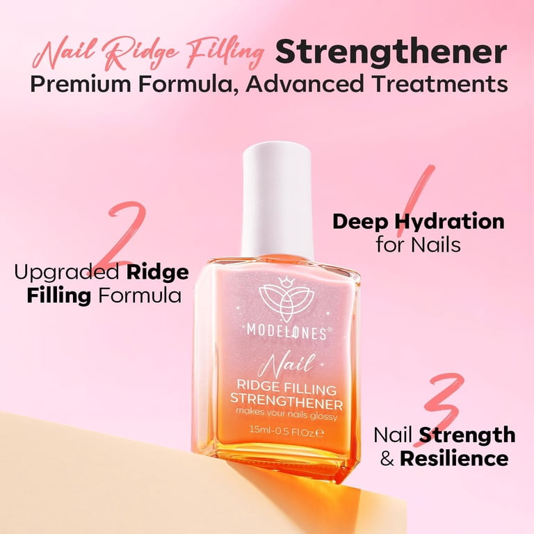 Modelones 8-in-1 Nail Strengthener, Ridge Filler, Pink, 0.5 oz photo 6