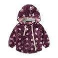 thumbnail image 2 of Uxgjfwu Snow Jacket Hooded Childrens Double Zipper Printed Jackets Windbreaker Boys And Girls Coat, 2 of 9