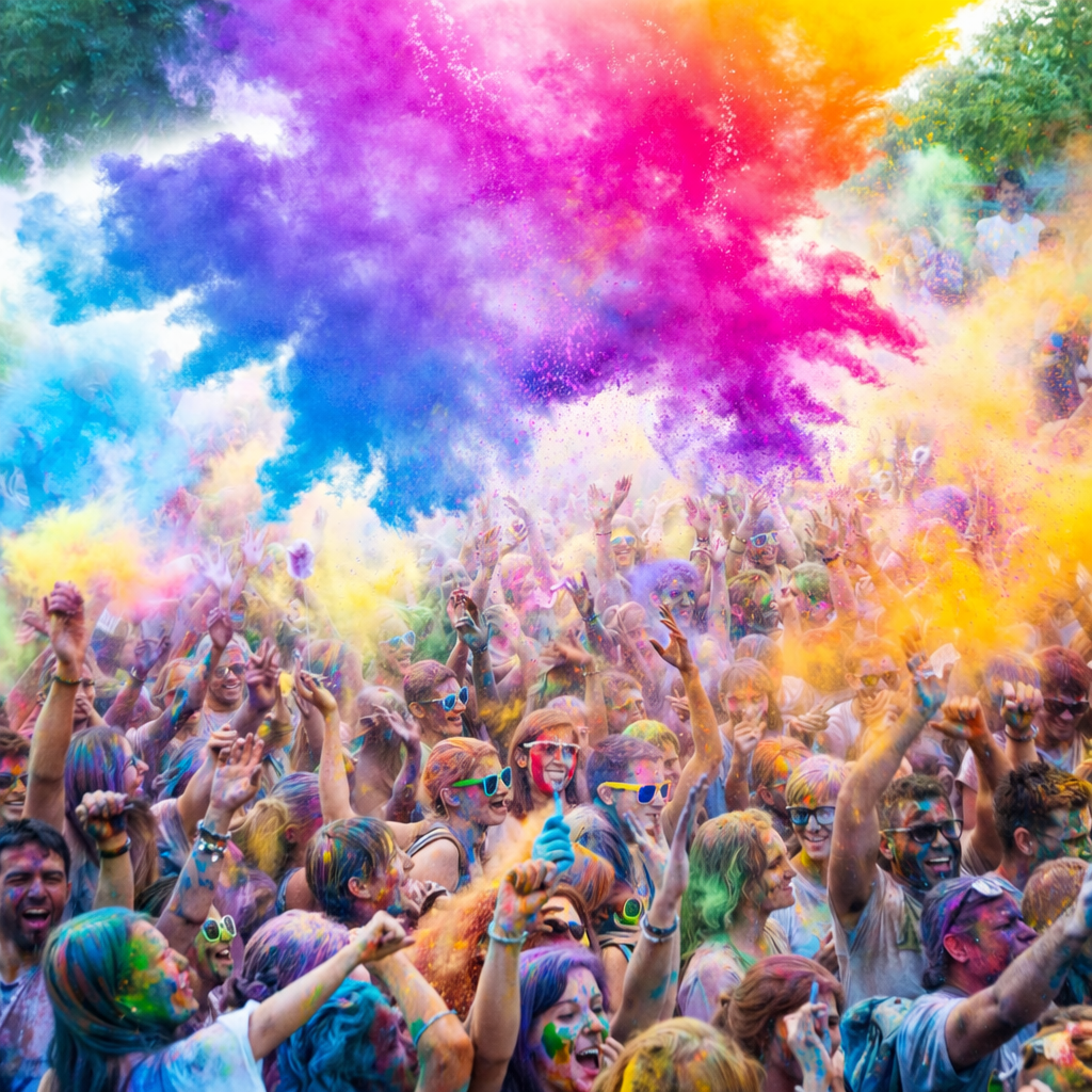 Holi Color Powder Bulk, 48 Pack Color Powder for Fun Run Events, Festivals & Outdoor Activities
