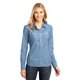 thumbnail image 1 of District Made® - Camisa tejida lavada de manga larga para mujer. DM4800 Azul claro L distrito hecho DM4800, 1 of 1