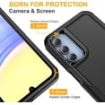 thumbnail image 3 of for Samsung Galaxy A15 5G Phone Case with [1 Pcs Anti-Peeping Film] [Shockproof] [Dropproof] [Military Grade Drop Tested] with Non-Slip Removable Heavy Duty Full Body Phone Case 6.5 Inch-Black, 3 of 14