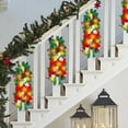 thumbnail image 2 of Beautynvta Christmas Artificial Swags Teardrop Wreath, Door Stair Garland Christmas Decoration, Xmas Garland with Lights Stairway Swag for Front Door Window Home Decor, 2 of 6