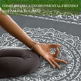 thumbnail image 6 of Gavee 6'x6' Boho Round Outdoor Rug, Waterproof Reversible Patio Area Rug Indoor Outdoor Carpet, Plastic Straw Rug RV Outdoor Mat for Camping Deck Balcony, Porch, Picnic, Gray and White, 6 of 9