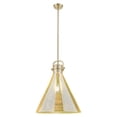 thumbnail image 4 of 410-1SL-CB-G411-18ME Innovations Lighting Newton Cone - 1 Light Stem Hung Pendant-18 Inch Wide and 20 Inch Tall-Champagne Bronze Finish-Mercury Glass, 4 of 5
