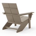 thumbnail image 4 of WestinTrends Riviera Outdoor HDPE Modern Adirondack Chair with Cup Holder, Weathered Wood, 4 of 9