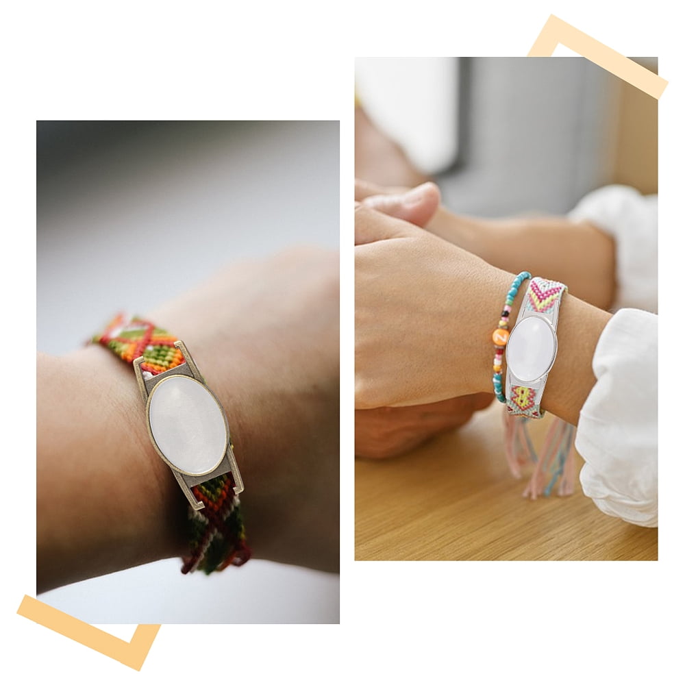 32 Pcs Shoelace Buckle Charm Oval Shoe Lace Tags Blank Shoelace Decoration Buckle Charms Shoe Lace Buckle Commemorative Photo Shoe Label Shoe Decoration Accessories with 32 Pcs Glass Patch making