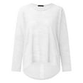 thumbnail image 3 of Dyfzdhu Women Batwing Sleeve Pullover Sweater Solid Loose Oversized Baggy Casual Knitted Top White, 3 of 5