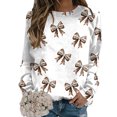 thumbnail image 4 of Womens Football Sequin Rugby Sweatshirt Game Day Y2K Crewneck Oversized Hoodies Long Sleeve Pullover Tops Blouse, 4 of 6