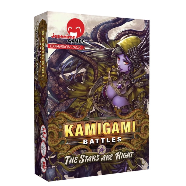 Juegos japoneses Batallas Kamigami: Las estrellas tienen razón | Elige a tu dios/diosa favorita y lucha por tu panteón favorito | Juego de cartas para construir mazos | 2-6 jugadores | Edad 12+ | 45 m