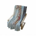 thumbnail image 4 of Letter T Soft Flannel Fleece Throw Blanket, Letter T with Freshwater Invertebrates on Weathered Wood Planks, Cozy Plush for Indoor and Outdoor Use, 60" x 80", Dark Coral Pale Blue, by Ambesonne, 4 of 6