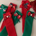 thumbnail image 4 of Kids Crew Socks with Bow Detail, Festive Red Cotton Mid-Calf Ankle Socks for Girls & Boys, Soft Comfortable Holiday Stocking Stuffers Ideal for School, Party, and Winter Season Gift Giving, 4 of 5