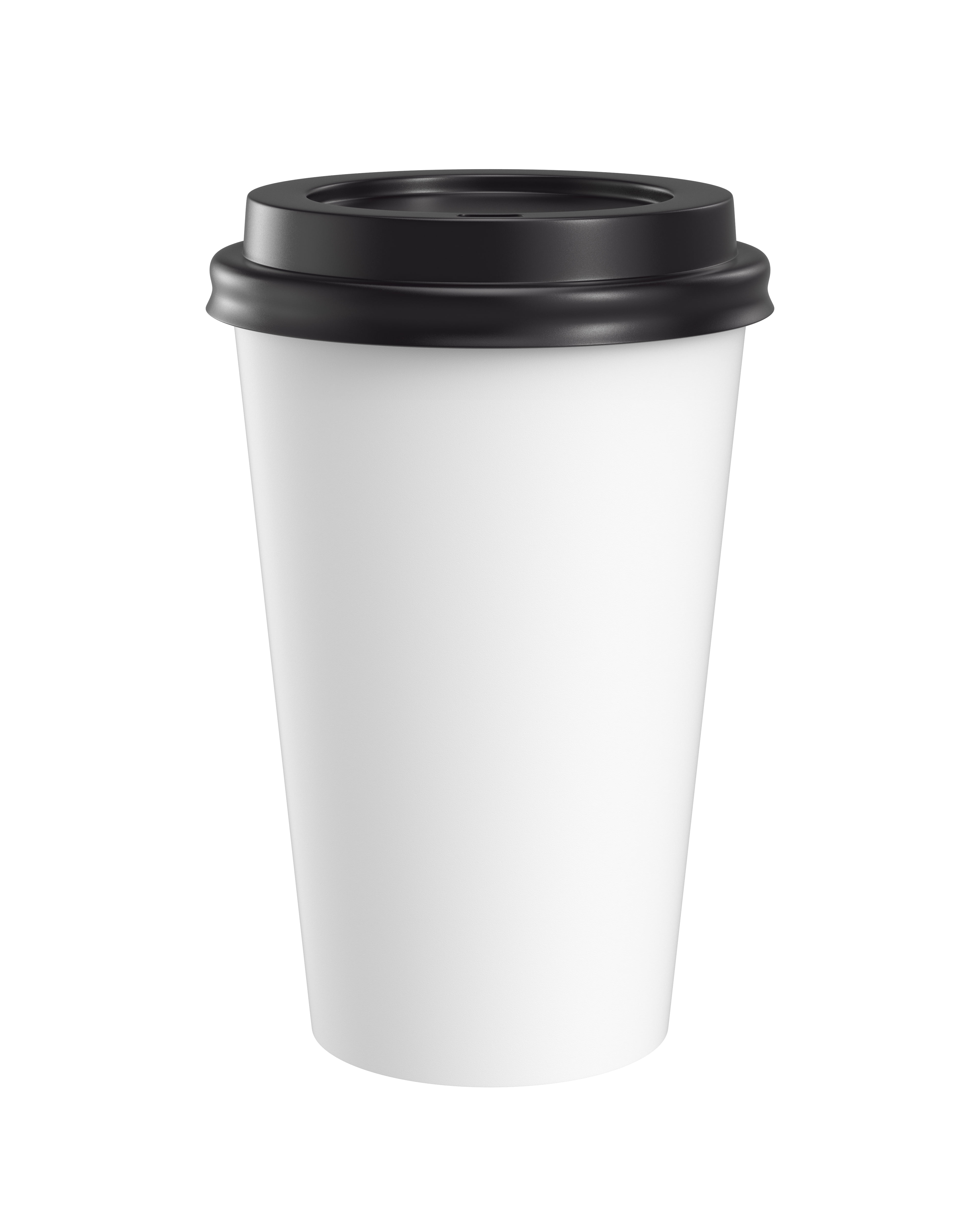 Poly Paper Disposable Hot Tea Coffee Cups with Dome Black Lids 250 Pack 10 Oz 