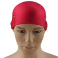 thumbnail image 3 of Adultos para Mujer para Hombre Unisex de Los Casquillos Gorro de Baño de La Piscina de Natación Sombrero de Pelo Largo de Color Azul borgoña Macarena Swim Sombrero, 3 of 8