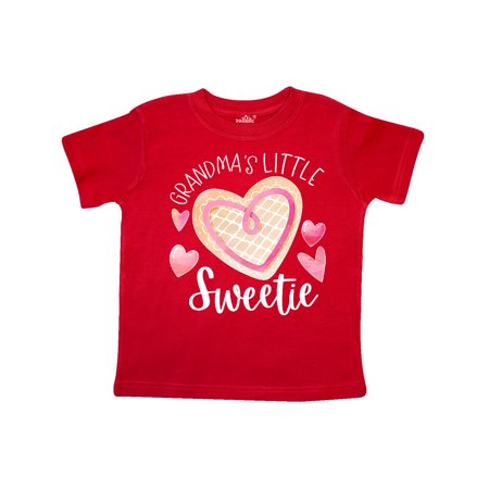 

Inktastic Grandma s Little Sweetie with Pink Heart Cookie Gift Toddler Boy or Toddler Girl T-Shirt