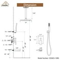 thumbnail image 4 of CASAINC Single-Handle 1-Spray Patterns 12 in. Ceiling Mount Tub and Shower Faucet in Brushed Nickel (Valve Included), 4 of 5