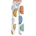 thumbnail image 3 of Easter Pajama Bottoms Women Drawstring Easter-Themed Print Loungewear Wide Leg Lightweight Lounge Pants Elastic Waist Cute Comfy with Pockets Pajama Pants, #498 Purple XL, 3 of 6