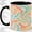 Black, variant on Pastel Daisy Swirl Accent Mug, 11oz Ceramic Coffee Cup for Flower Fans