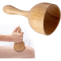 LQQBOX 1 Pcs Wood Therapy Cup, Wood Therapy Massage Tools for Body Shaping, Body Sculpting Tool for Lymphatic Drainage & Cellulite Reduction, Massager