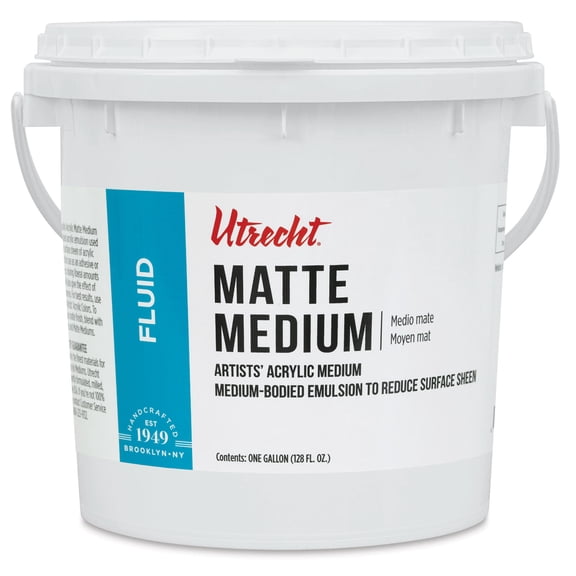 Utrecht Artists' Acrylic Fluid Medium - Matte Medium, 128 oz