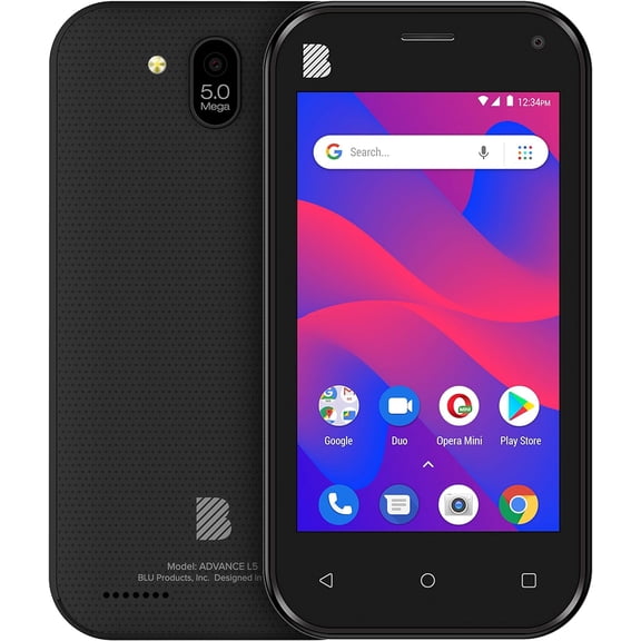 Restored BLU Advance L5 - 16GB - Black (GSM Unlocked) (Dual SIM) Android Smartphone