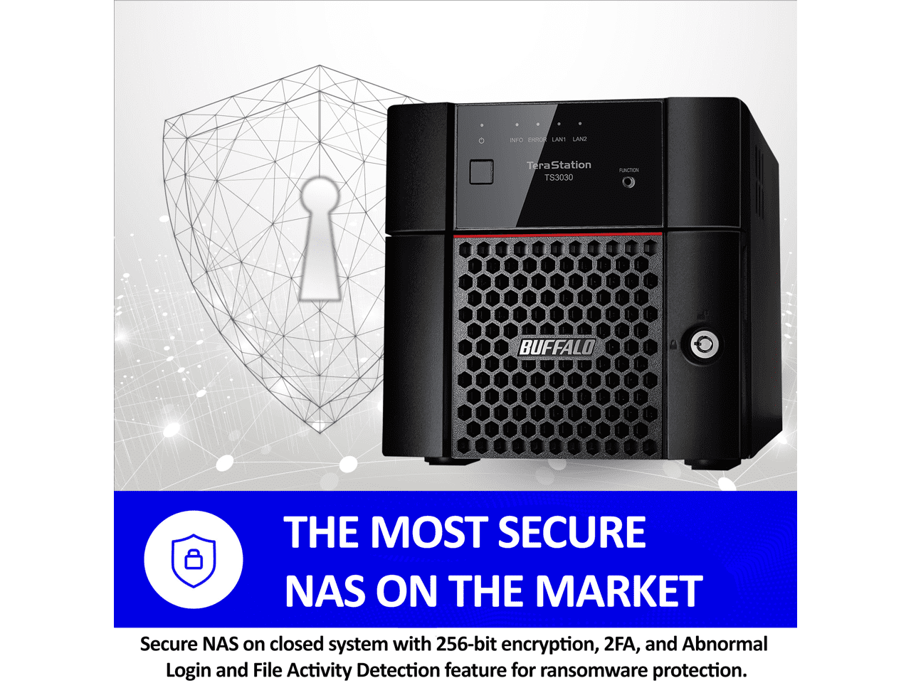 BUFFALO TeraStation 3230DN 2-Bay Secure SMB Desktop NAS 16TB (2x8TB) with Hard Drives Included - Annapurna Labs Alpine AL524 Quad-core (4 Core) 2 GHz - 2 x HDD Supported - 2 x HDD Installed - 16 TB...