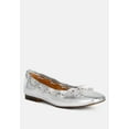 thumbnail image 2 of Marlow Metallic Eyelet Detail Bow Ballerinas, 2 of 6