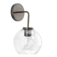 thumbnail image 4 of Eden Home 14.25" Transitional Metal Wall Sconce in Gun Brown and Clear, 4 of 6