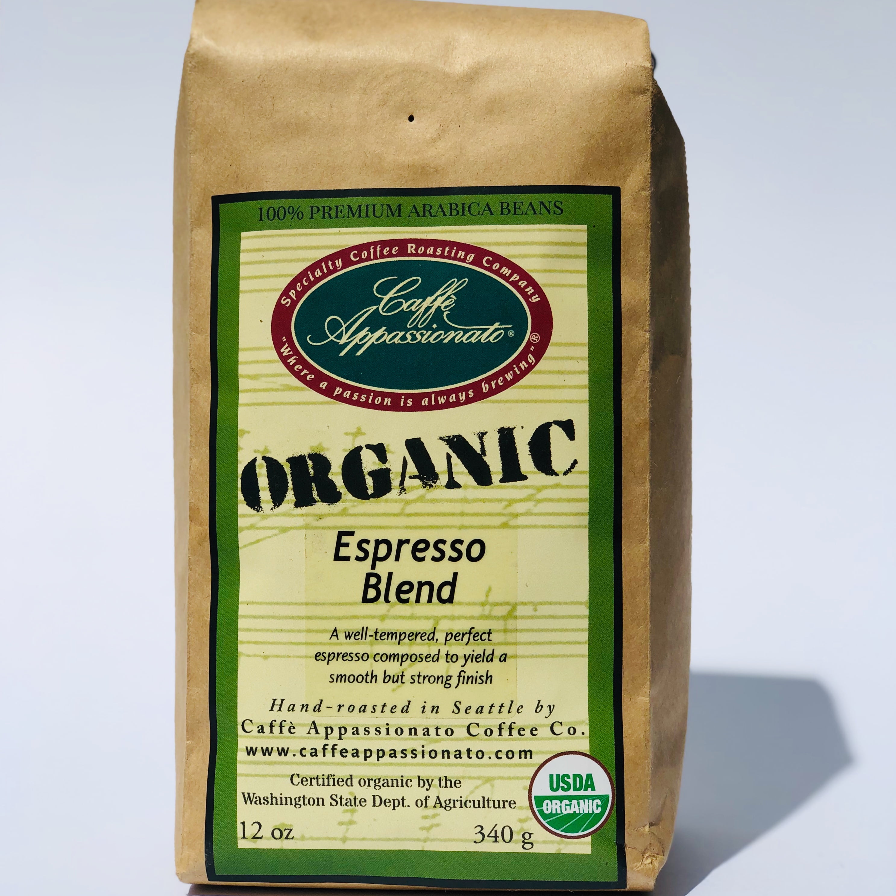 Caffe Appassionato Organic Espresso .75lb WB