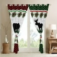 thumbnail image 4 of Farmhouse Decor,Rustic Bear Moose Window Curtains 2 Panels 52"Wx63"L,Red Green Checkered Buffalo Plaid Blackout Curtains,Woodland Lodge Cabin Pine Trees Pinecone Curtains & Drapes, 4 of 6