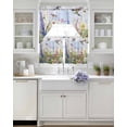 thumbnail image 3 of Spring Floral Swag Curtains for Living Room/Bedroom Windows, Summer Flowers Birds Watercolor Kitchen Curtains and Valances Set 36 Inch Length, Light Filtering Swags Valance Curtain Panels, 3 of 5