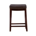 thumbnail image 3 of Riverbay Furniture 26" Transitional Wood/Faux Leather Counter Stool in Brown, 3 of 10