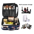 thumbnail image 5 of Makeup Train Case with Adjustable Dividers,Cosmetic Bag Portable Portability Bag Case Gifts Santa Candy Canes, 5 of 8