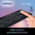 Adesso AKB-140FB Keyboard - Cable Connectivity - USB Type A, USB Type C ...