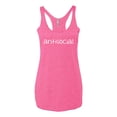 thumbnail image 2 of Wild Bobby Antisocial Women Tri-Blend Racerback Tank Top, 2 of 6
