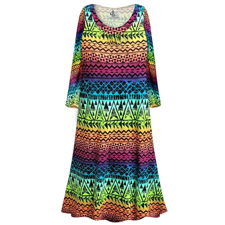 

Plus Size 2x Nightgowns for Women Sleepshirt Long Sleeve Pajama Soft Sleep Dress Colorful Fun AbstractPrint Loungewear