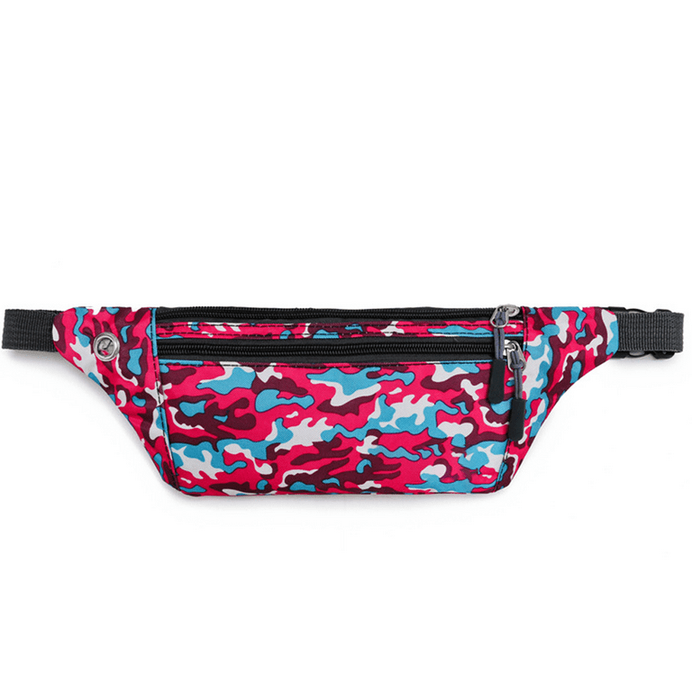 Sports waist bag one shoulder diagonal fitness business wallet waterproof outdoor sports bag close fitting waist bag with Headphone Jack and Zipper