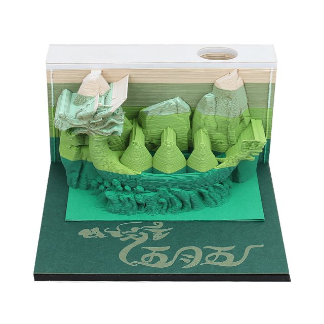 Calendario creativo tallado en papel, regalo para mujer, decoración de escritorio, cuaderno Post-It estereoscópico 3D de Harry Potter