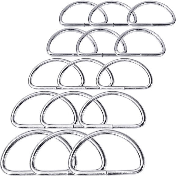 DINHEAROM 100Pcs D Ring Buckle Metal Purse Connecting Handicraft Enthusiasts Silver