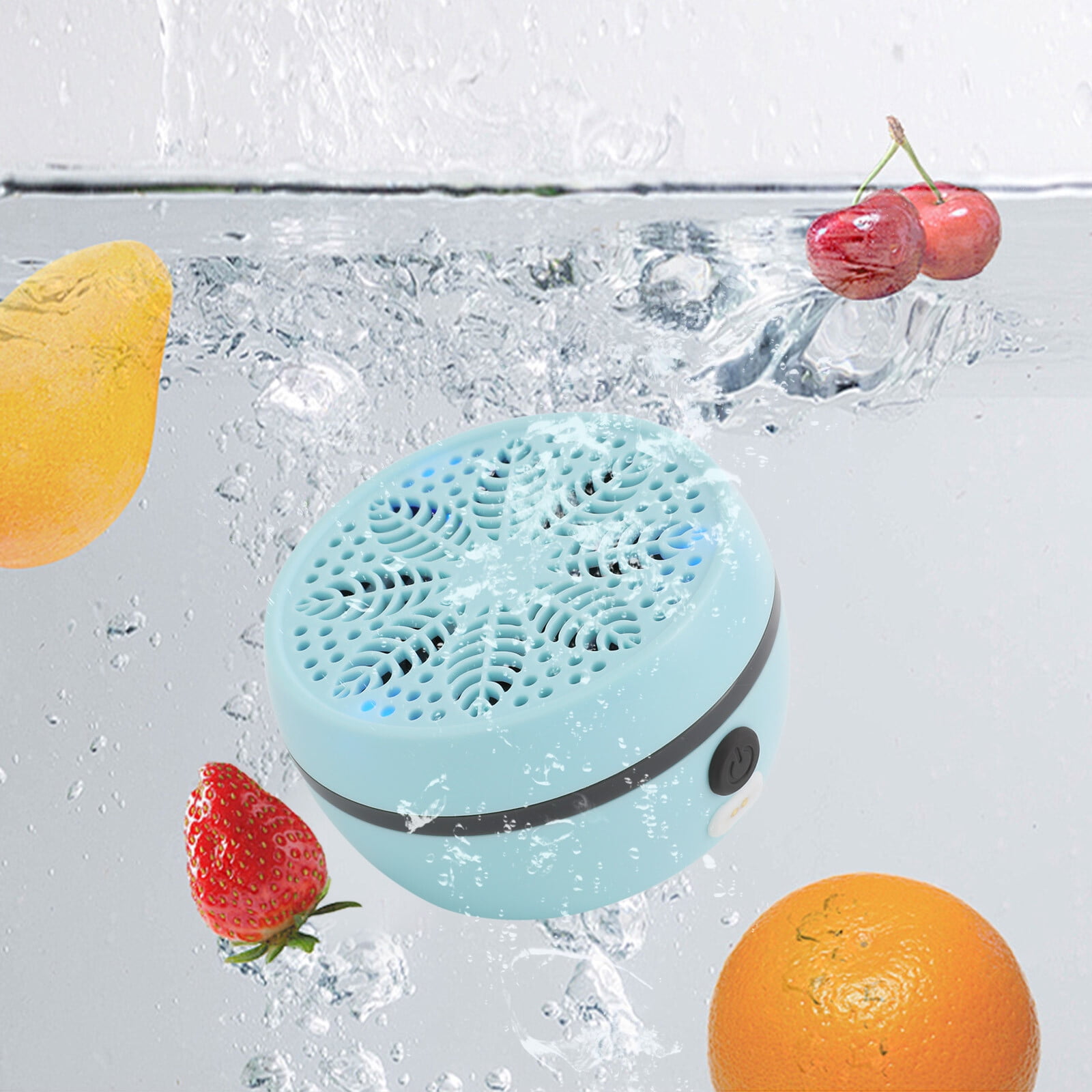Fruit and Vegetable Washer, Fruit and Vegetable Cleaner Machine, Portable Vegetable Washing Device, High-End Sky Blue, Hydroxyl Ion Purification, Wireless Rechargeable, 3 Modes, IPX7 Waterproof